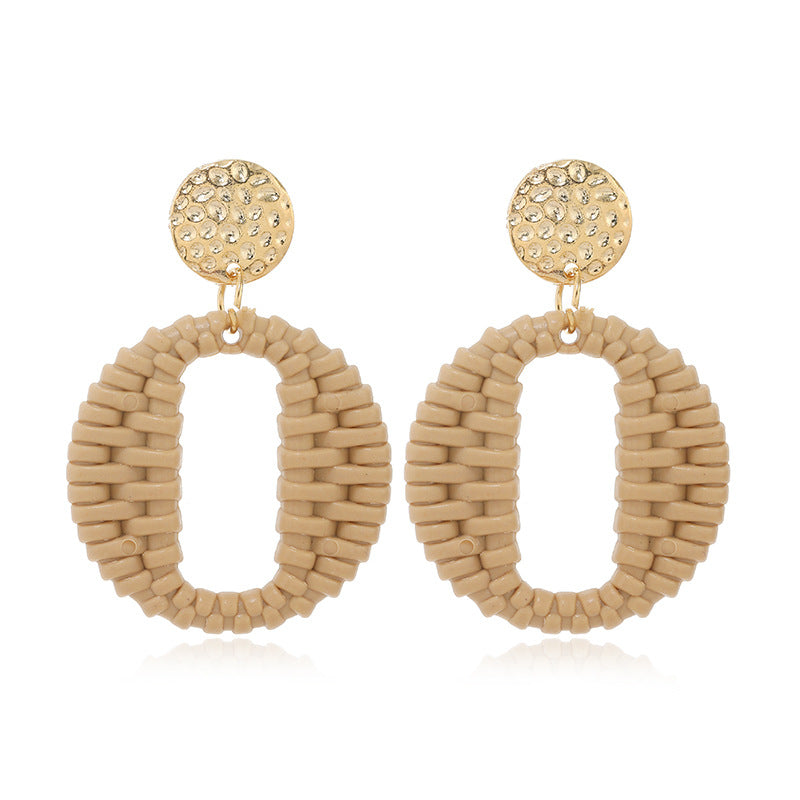 Double round love pentagram acrylic earrings