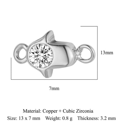 Copper zircon winged spider snake pendant