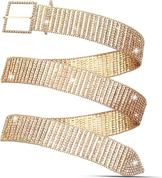 European and American belts, belts, rhinestones