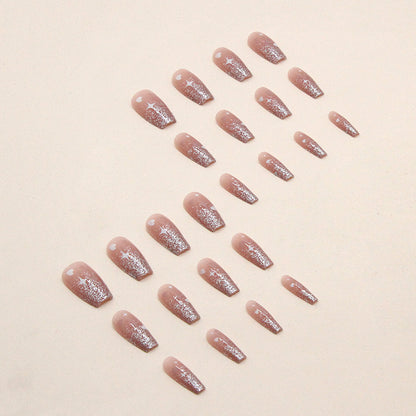 Valentine's Cat Eye Glitter Nails