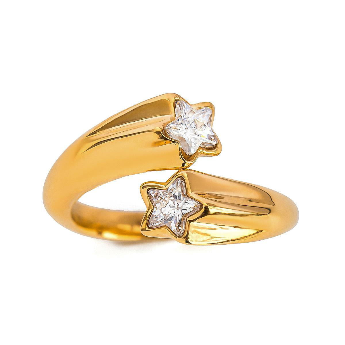 Stainless steel diamond ring
