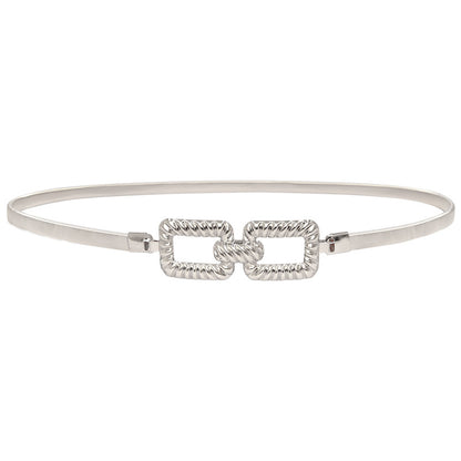 fashion Elastic thin belt female gold