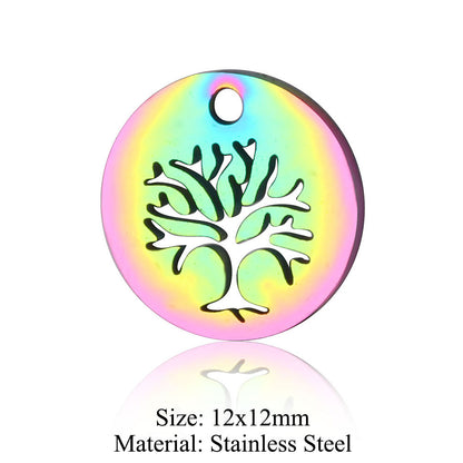 5 pcs/coated colorful dream catcher titanium steel pendant