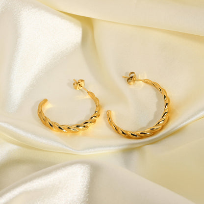 Twisted horn earrings