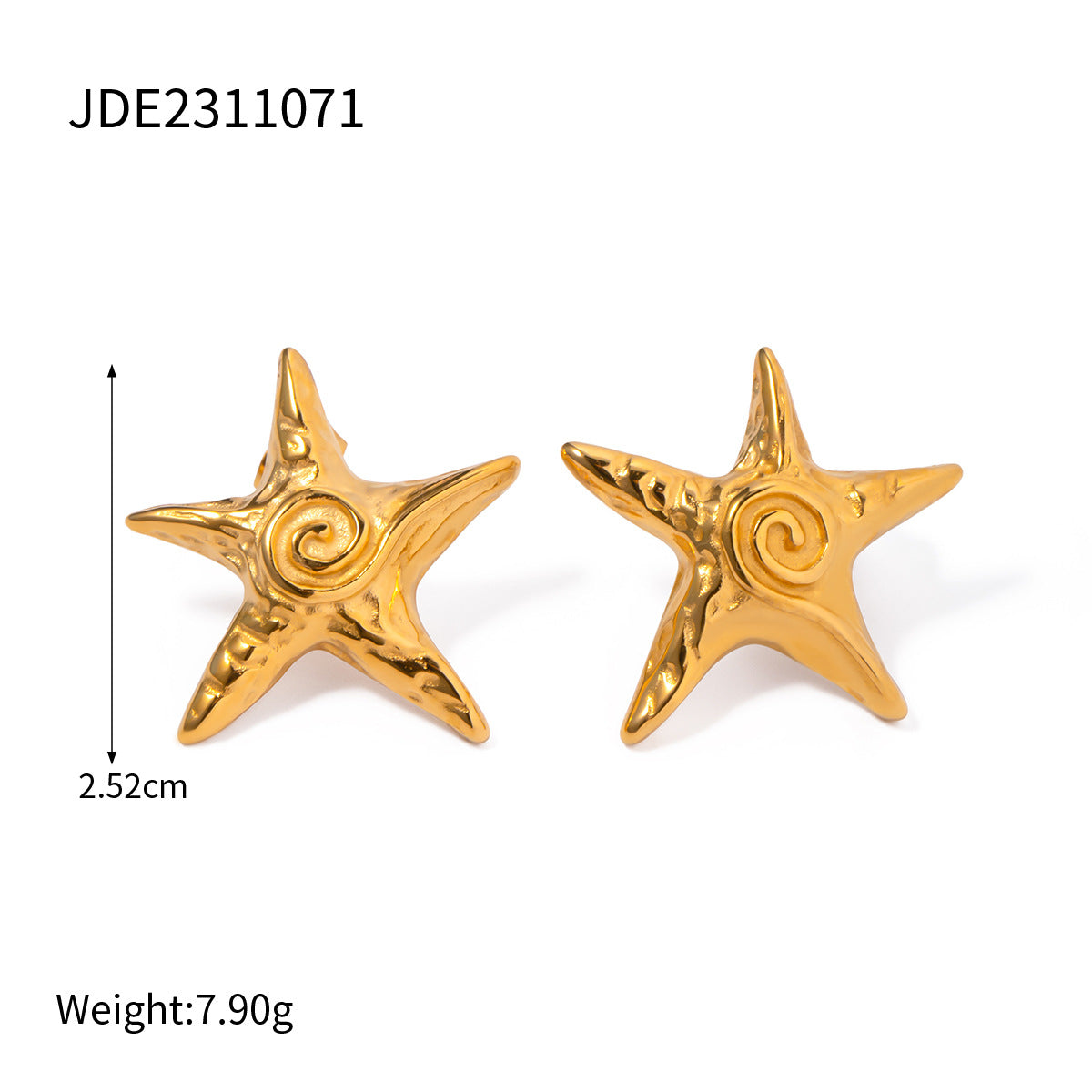 Conjunto de diadema de estrella de mar de acero inoxidable 