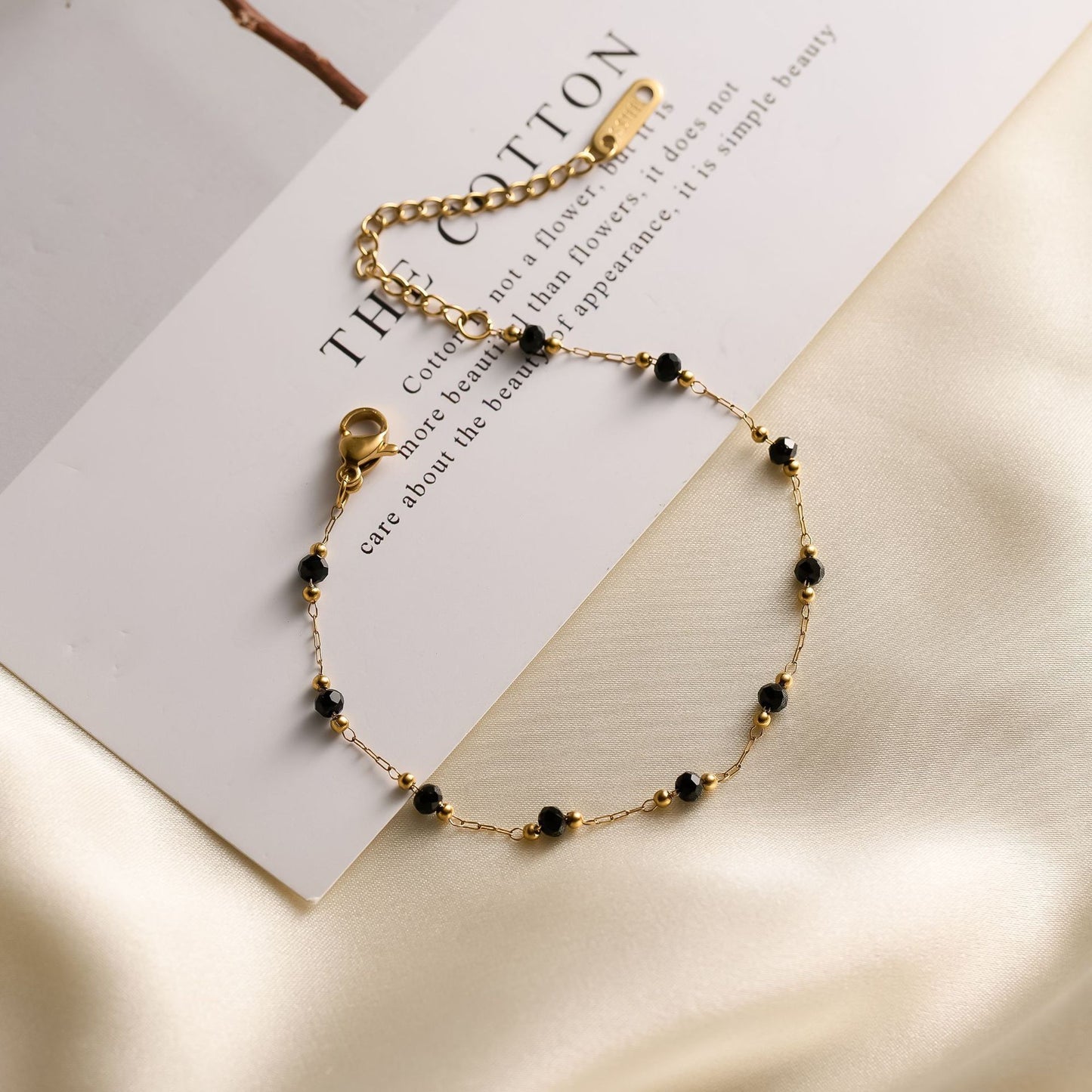 Women's Titanium Steel Natural Stone Necklace & Geometric Zircon Bracelet Set