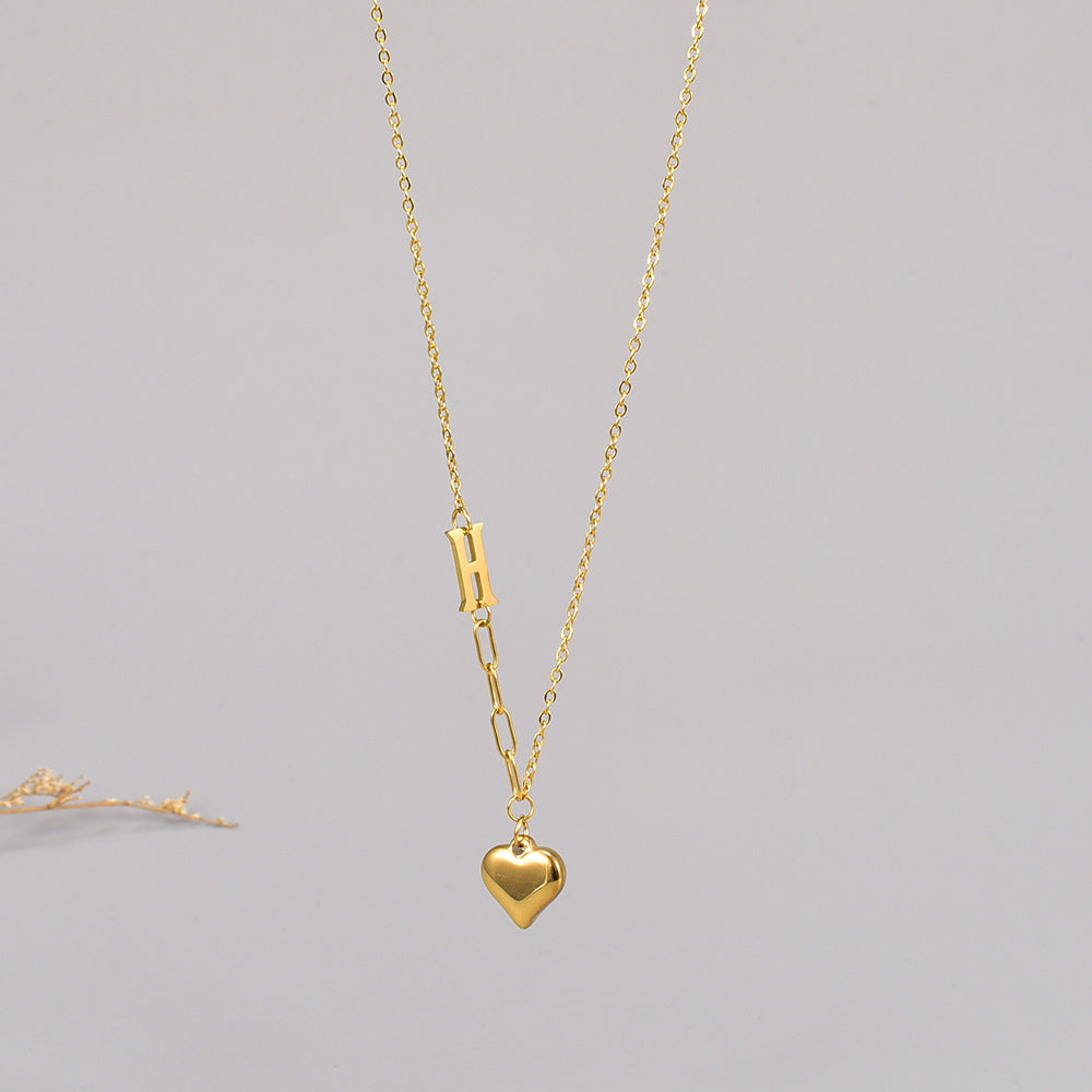 Asymmetrical Love Clavicle Necklace — Light Luxury Elegant Necklace