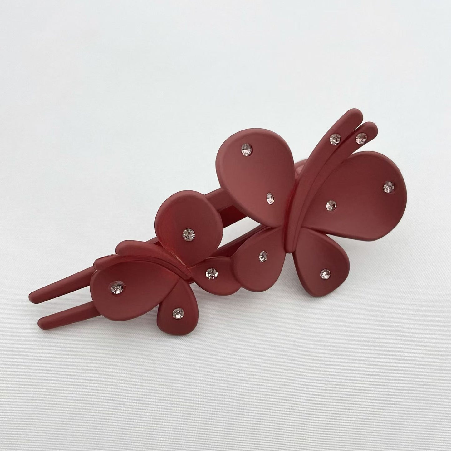 Frosted Rhinestone Flower Hairpin Female