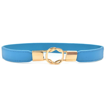 Gold buckle thin belt