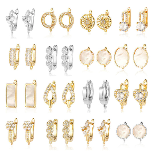 Round shell women's ear buckle