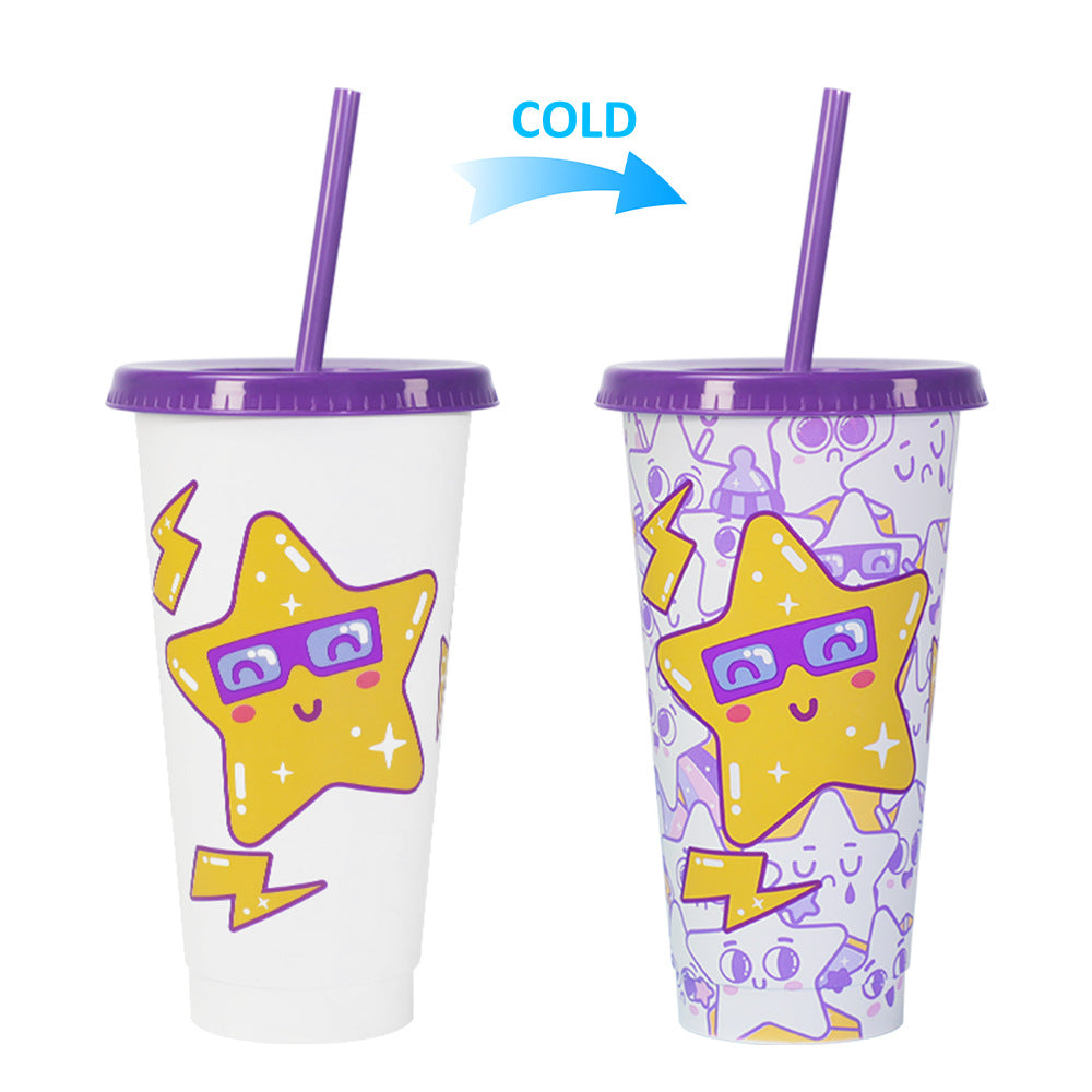 710Ml temperature-sensitive plastic color-changing cup