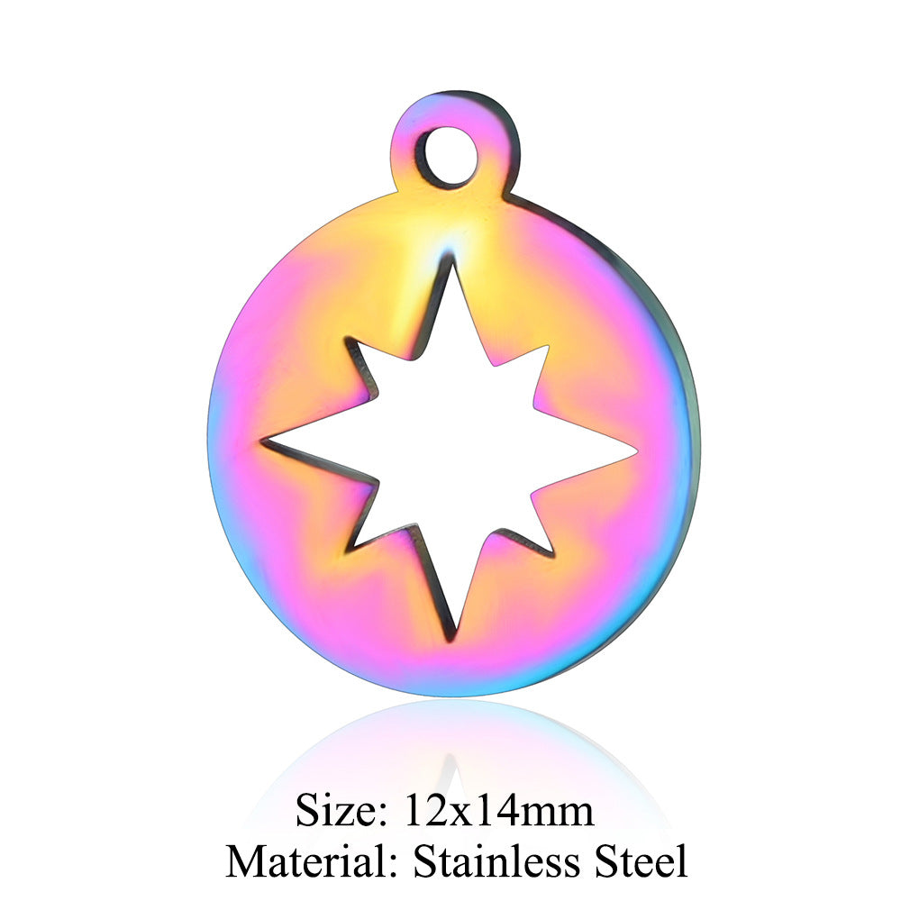 5 pcs/titanium steel jewelry angel sun yin pendant