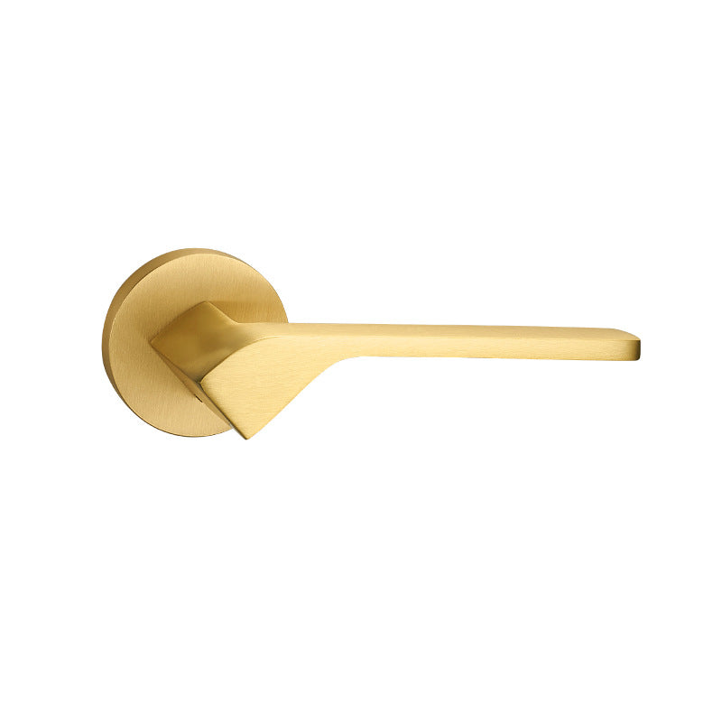 Brass gold interior door lock handle