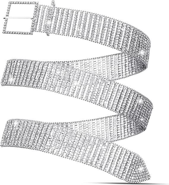 European and American belts, belts, rhinestones