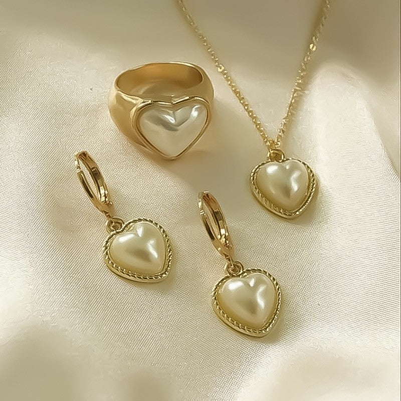 Pearl Necklace & Earring Set