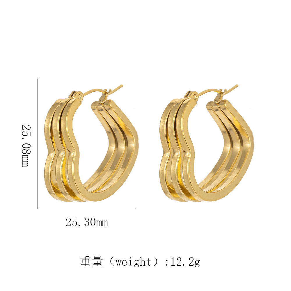 Women's 18K Gold Titanium Steel Geometric Hollow Spiral Bracelet