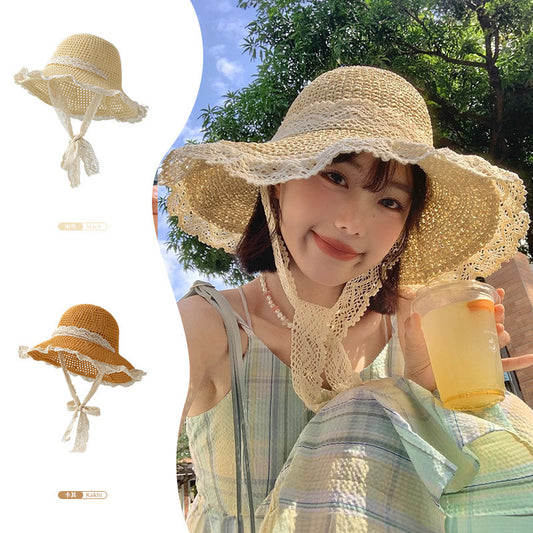 Handcrafted Lace Straw Hat