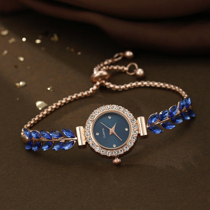 Quartz bracelet watch jewelry set