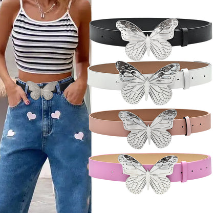 Silver Metal Butterfly Belt