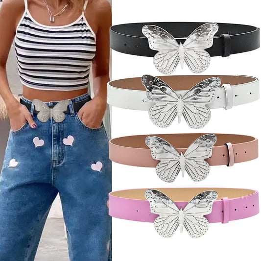 Silver Metal Butterfly Belt