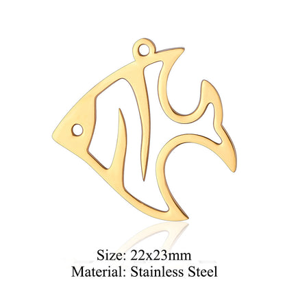 5 pcs/titanium steel pendant pigeon owl dolphin