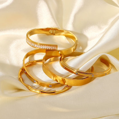 18K gold plated stainless steel bracelet for women