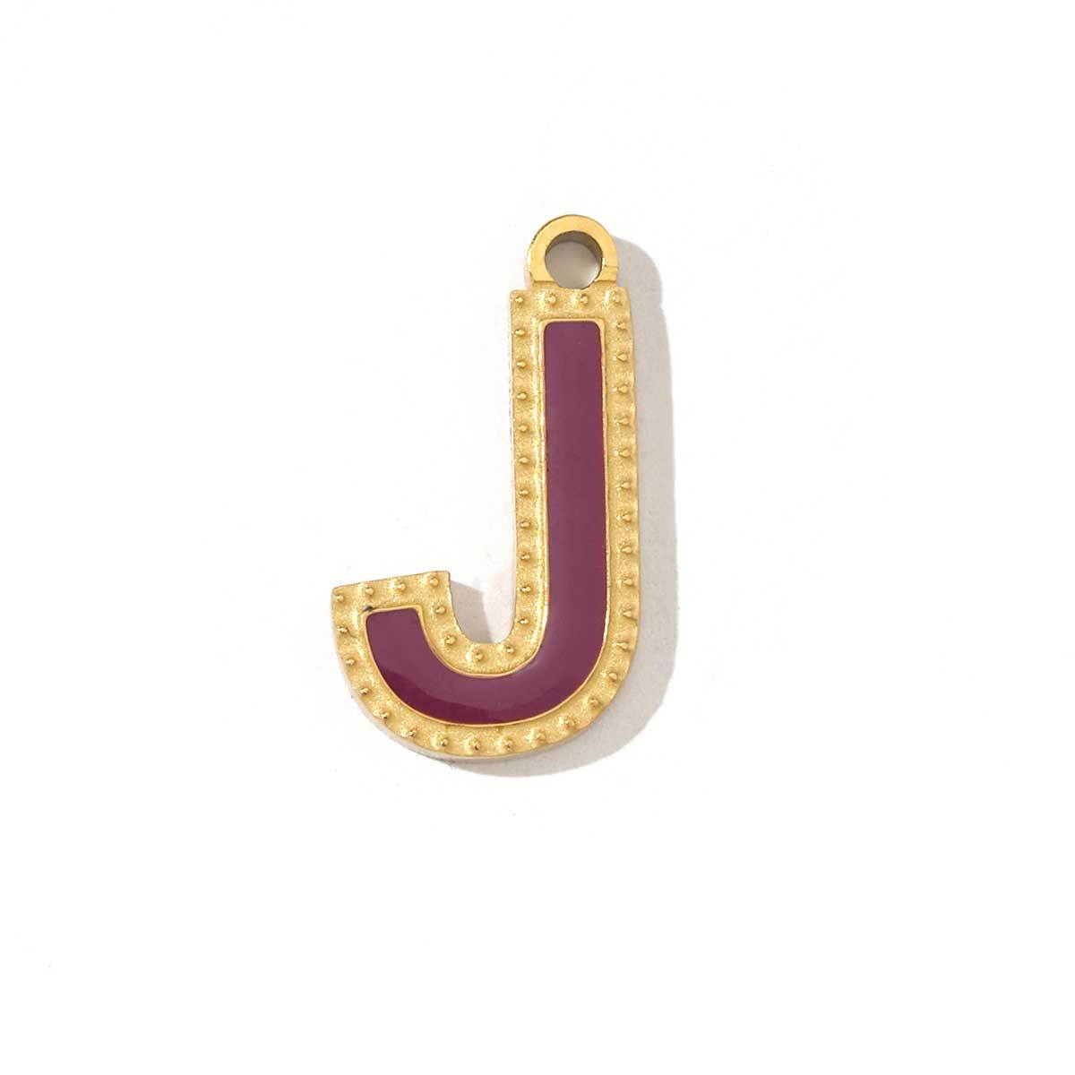 Colorful letter titanium steel necklace pendant