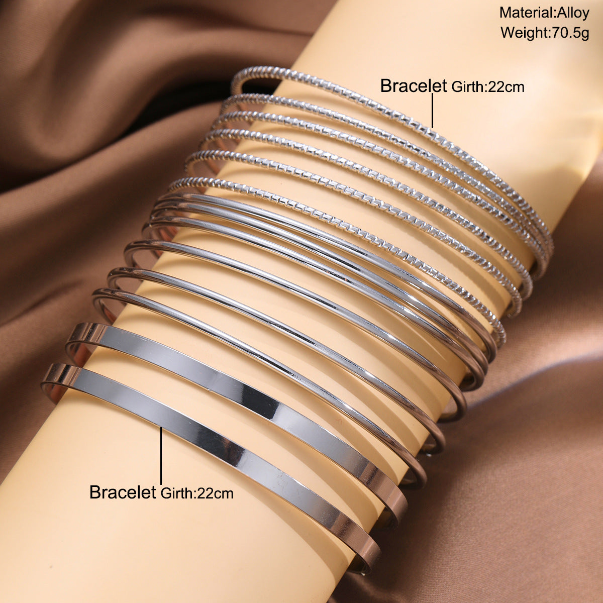 Retro Gold Irregular Wide Bracelet Set