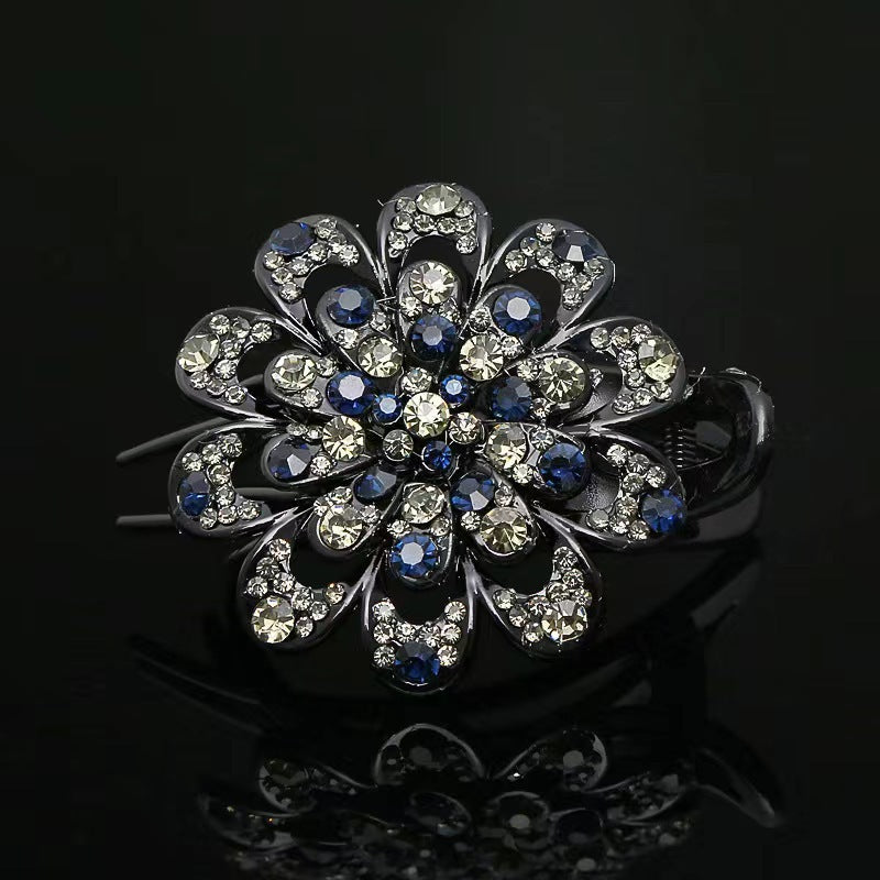 Large flower three-tooth duckbill clip hair accessories