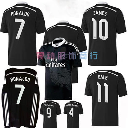 14-15 La Liga Real Madrid Retro Black Away Jersey