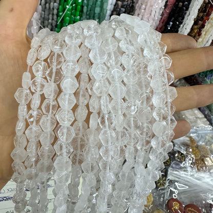 8*8MM 25pcs/string natural crystal hexagon