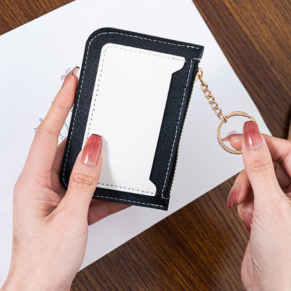 Easy to carry contrasting color pu change purse