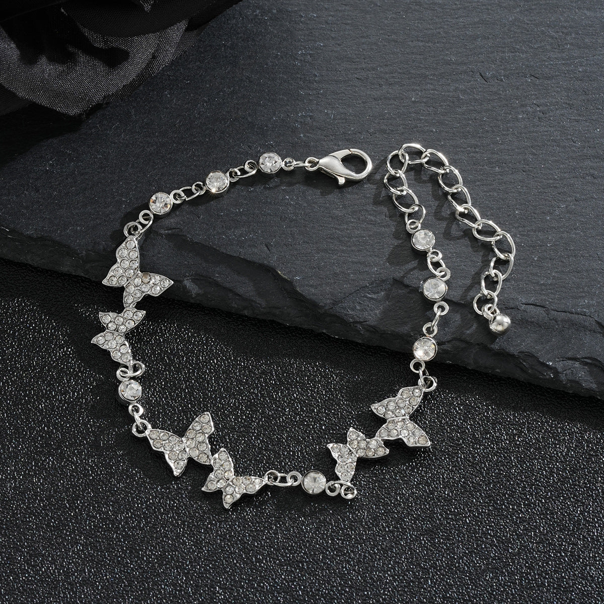Zircon Butterfly Adjustable Bracelet