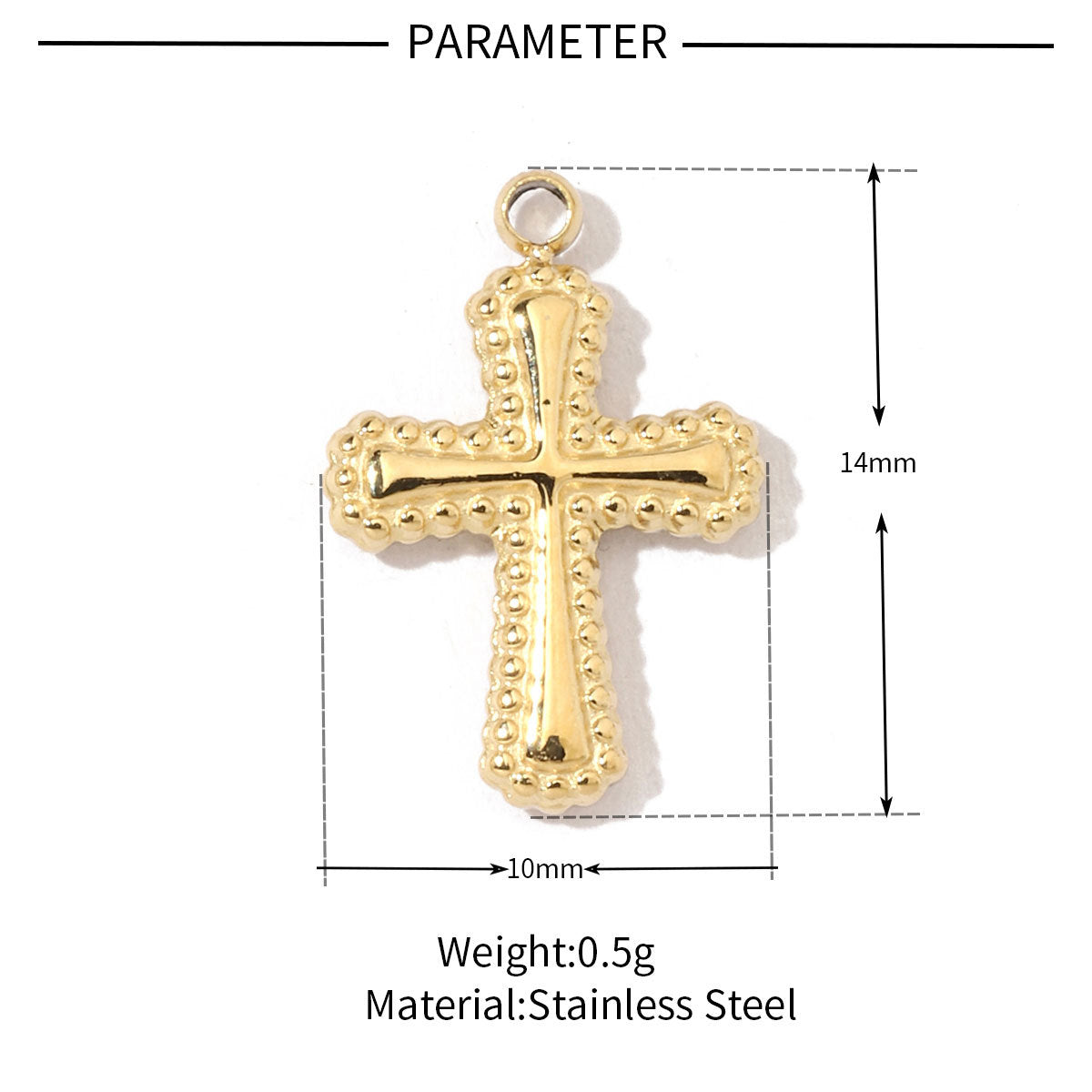 Cross Pig Nose Titanium Steel Pendant