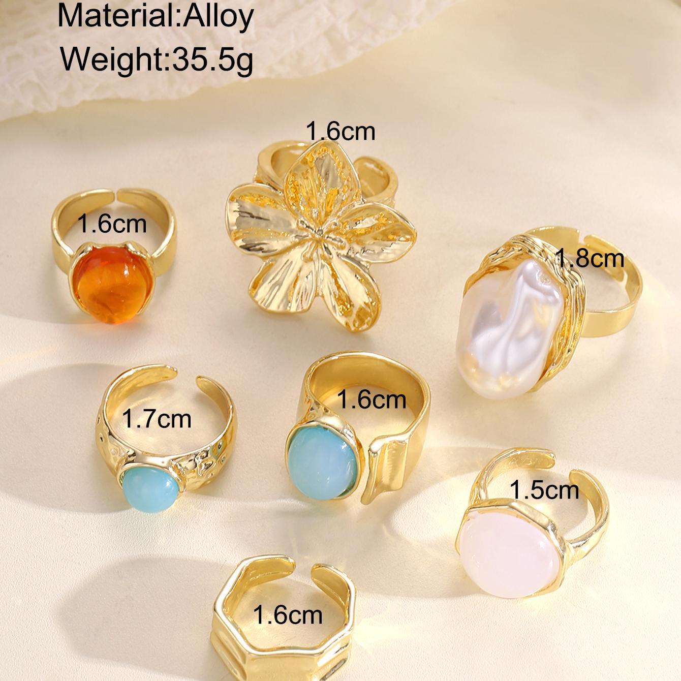 Liquid Lava Flower Pearl Ring