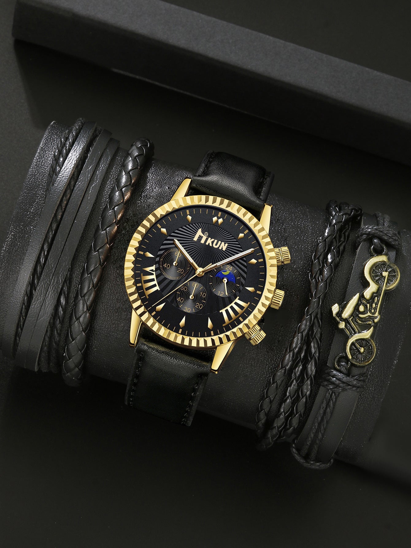 Watch Personalized Alloy Beaded Bracelet Set