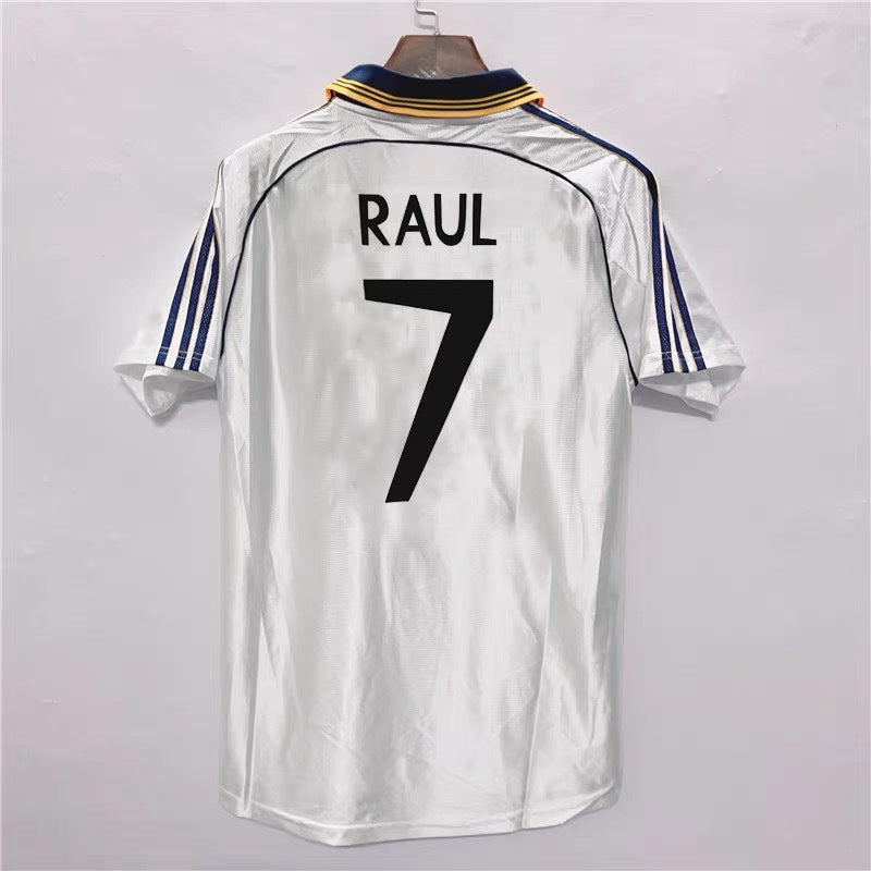 98-00 Retro Real Madrid Home Away 7 Raul Suker Carlos Guti Redondo Jersey
