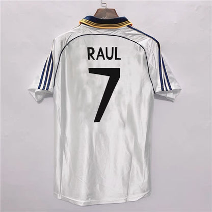 98-00 Retro Real Madrid Home Away 7 Raul Suker Carlos Guti Redondo Jersey