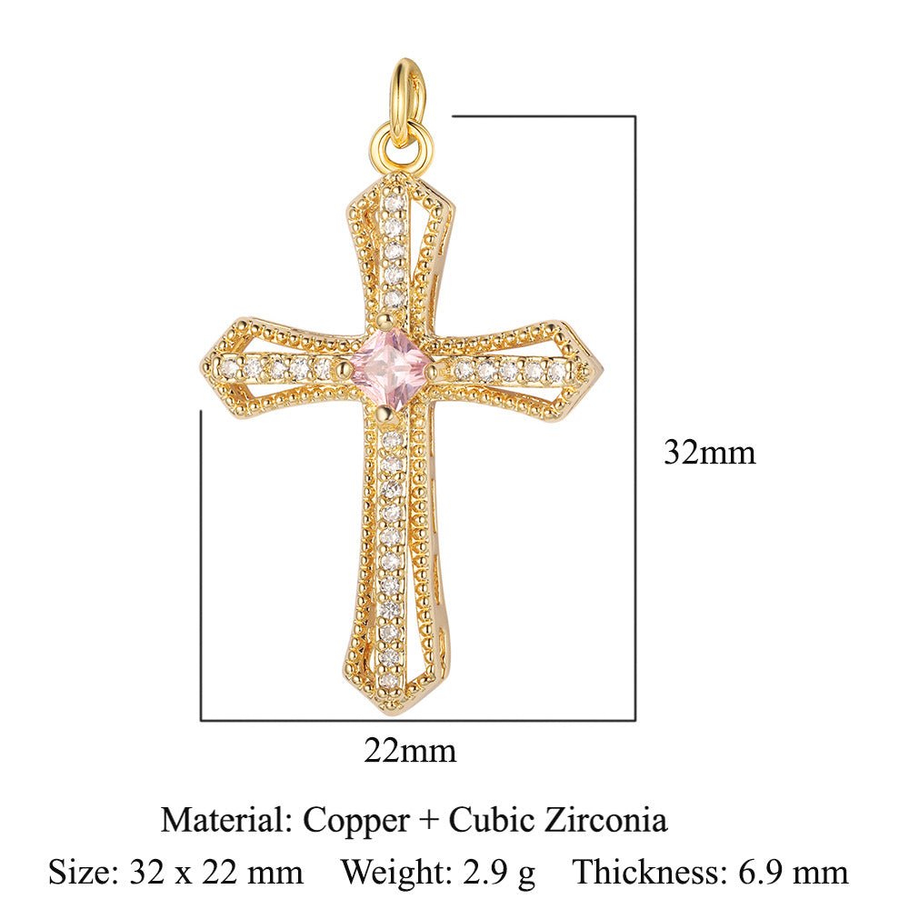 3 pcs/pack, crescent eye copper zircon dragonfly pendant.