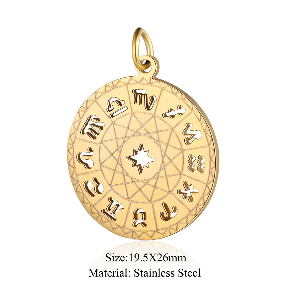 5 pcs/titanium steel jewelry map pineapple pendant accessories