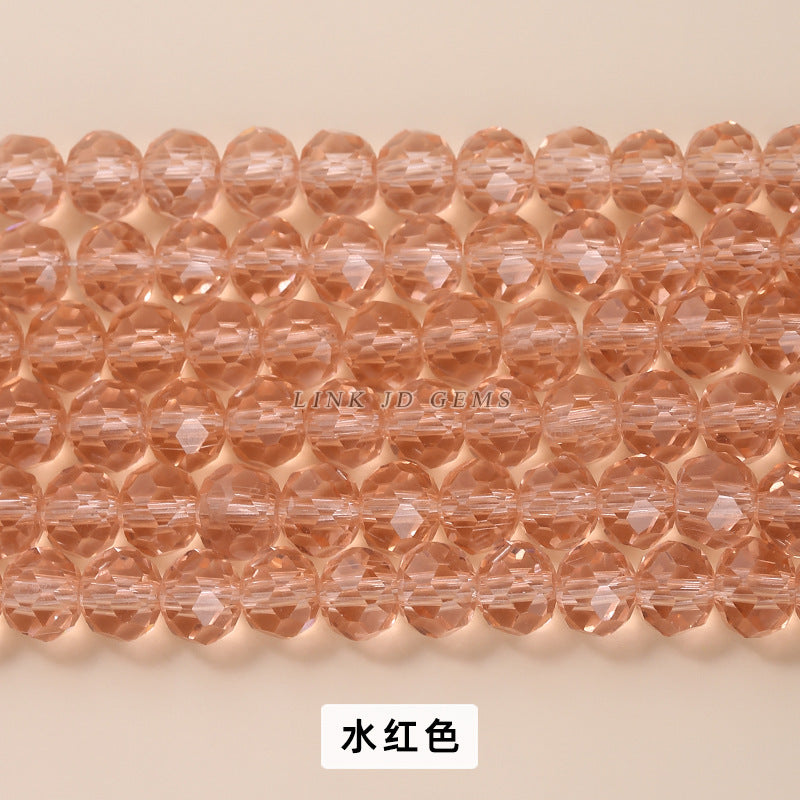 Colored crystal glass flat beads loose beads