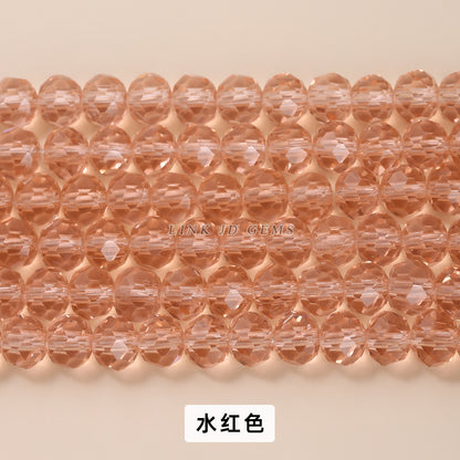 Colored crystal glass flat beads loose beads