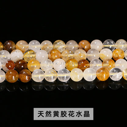 Perlas sueltas de cristal con forma de flor de pegamento rojo 