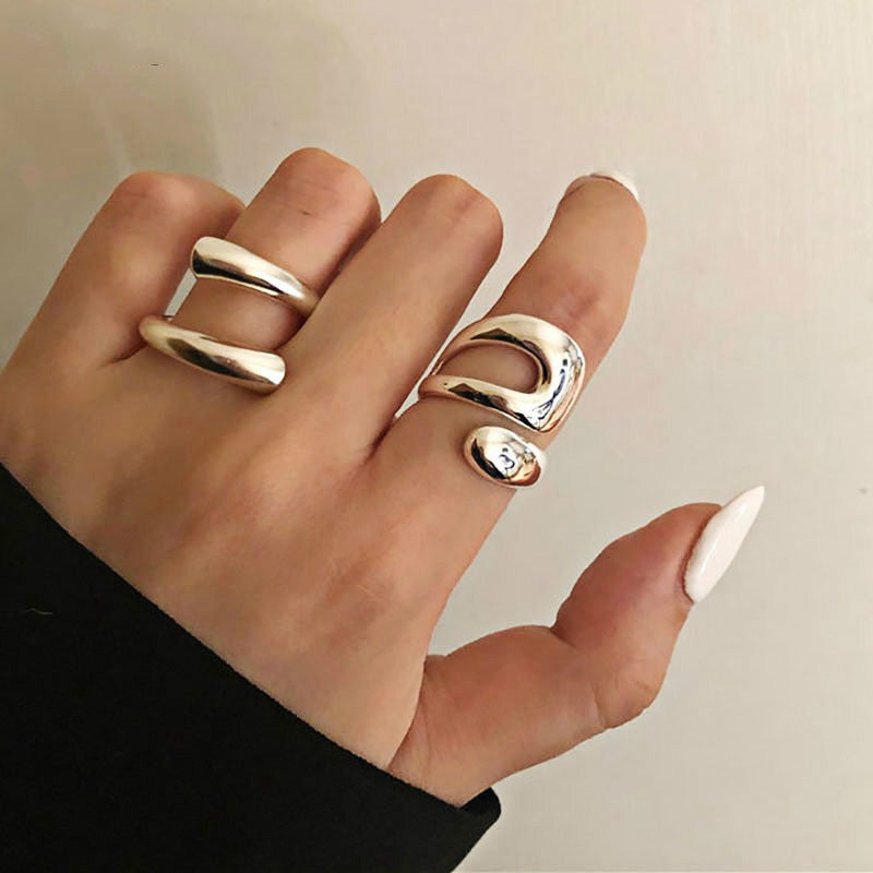 Anillo abierto de sexo hip hop punk femenino 