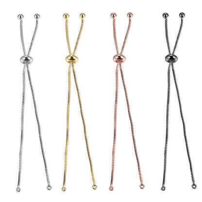 18k real gold jewelry bracelet universal chain can be pulled