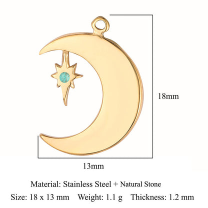 French diamond flower titanium steel pendant