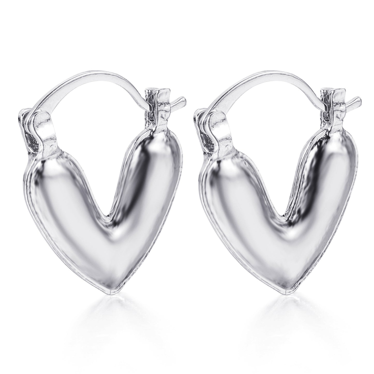 French retro heart earrings