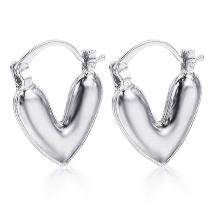 French retro heart earrings