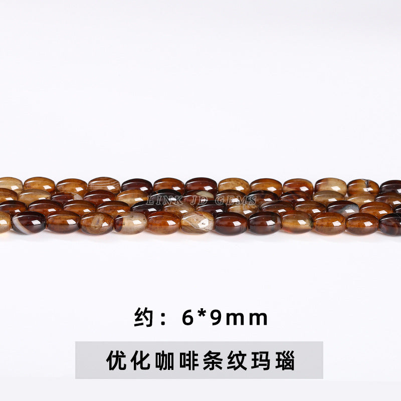 agate rice beads loose beads drum beads bucket beads DIY