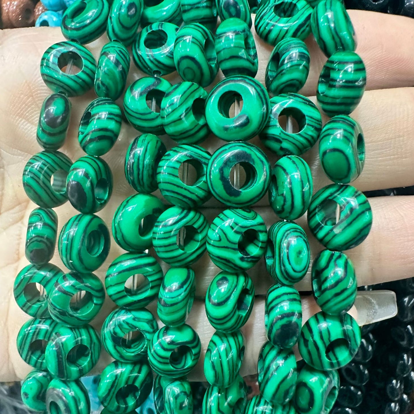 4*10mm straight hole large hole beads